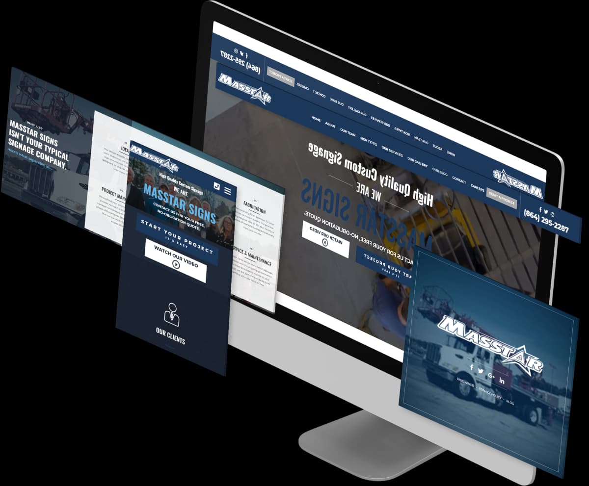 Masstar Signs website case study