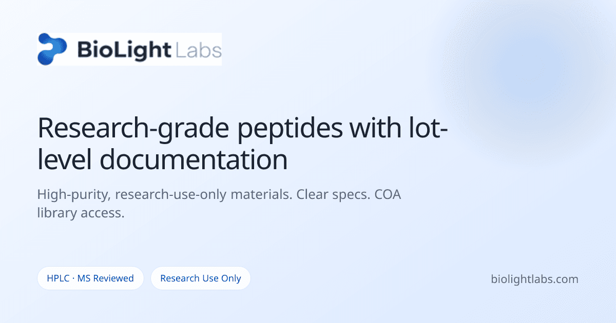 BioLight Labs research materials website